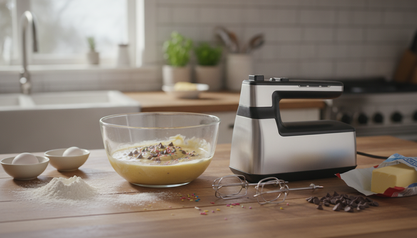 100W Cordless Hand Mixer: Turbo Boost & Variable Speeds