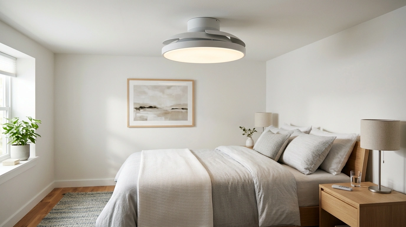 26.7in Bladeless Fandelier: Low-Profile Fan + Light